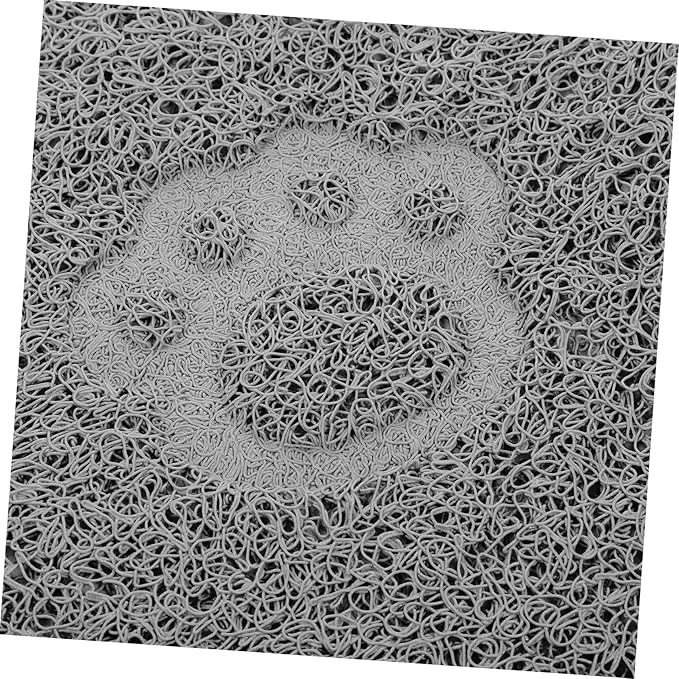 Cat Litter Box Mat PVC Cat Bowl Mat: Nonslip Waterproof for Litter Box That Ches - for Under Pet Food Bowl, 17.7 x 10.2 x 0.2 inch
