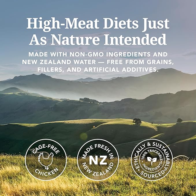 Feline Natural New Zealand Canned Catfood Wet Food, High-Meat, Low-Carb, & Grain Free Cat Food Wet, Chicken and Lamb Feast, 6 oz, Pack of 12