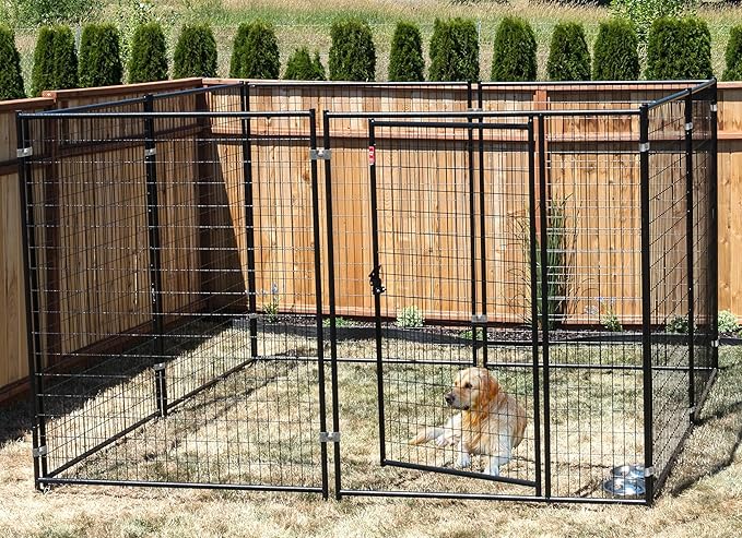Mabeeze Dog Kennel Panel Clamps for 1-3/8" Pipes - 20 sets Pack - Galvanized Steel Connectors - Chain Link Fence Clamps for Panel Frame, Runs, Coops, Cages - Includes 20 Metal Zip Ties