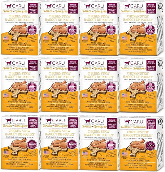 Chicken Stew for Cats, Natural Cat Food with Added Vitamins, Non-GMO Ingredients, Complete & Balanced for All Stages of Life (5.5oz) - Case of 12