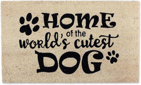 DII Pet Print Collection Natural Coir Doormat, 17x29, World's Cutest Dog