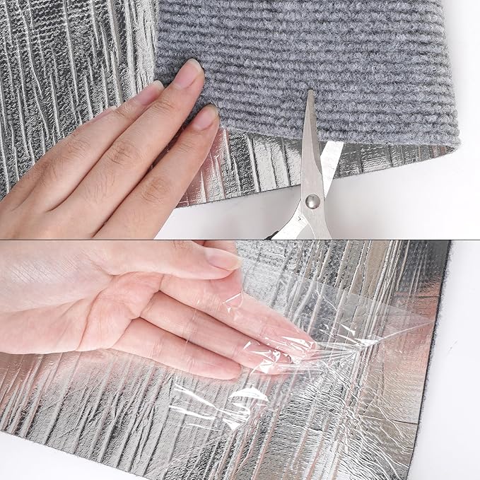 baotongle Cat Scratching Post Carpet Covered Self-Adhesive Cat Tree Shelves Replacement Parts Mat Cat Scratcher for Cat Tree Shelf Shelves Couch Furniture DIY Protector(Light Grey, 11.8x40inches)