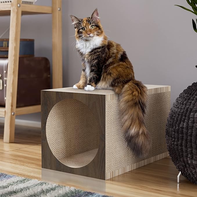 WAY BASICS Cat Scratching Post Tunnel (Tool-Free Assembly)