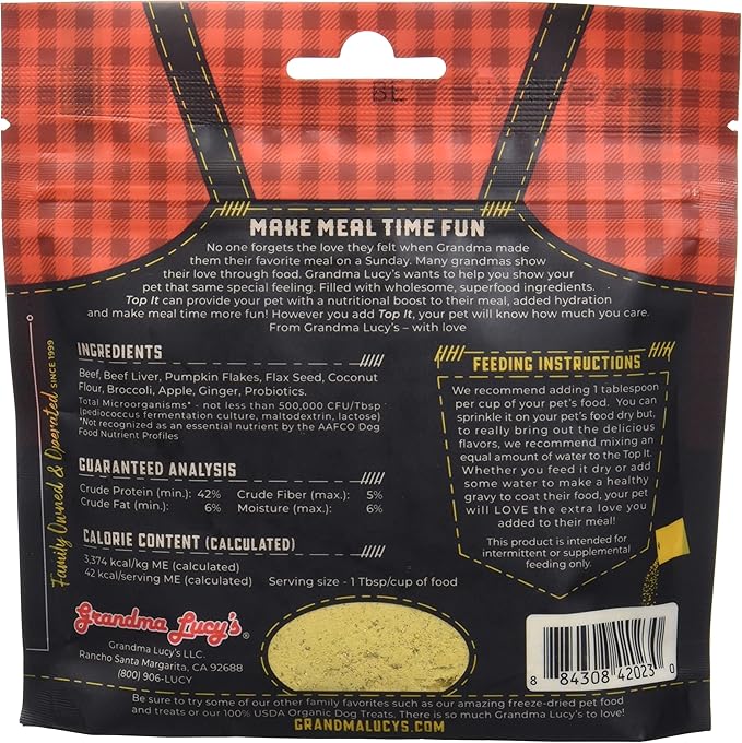 Top It Beef Stew Pet Food Topper with Probiotics - 4oz
