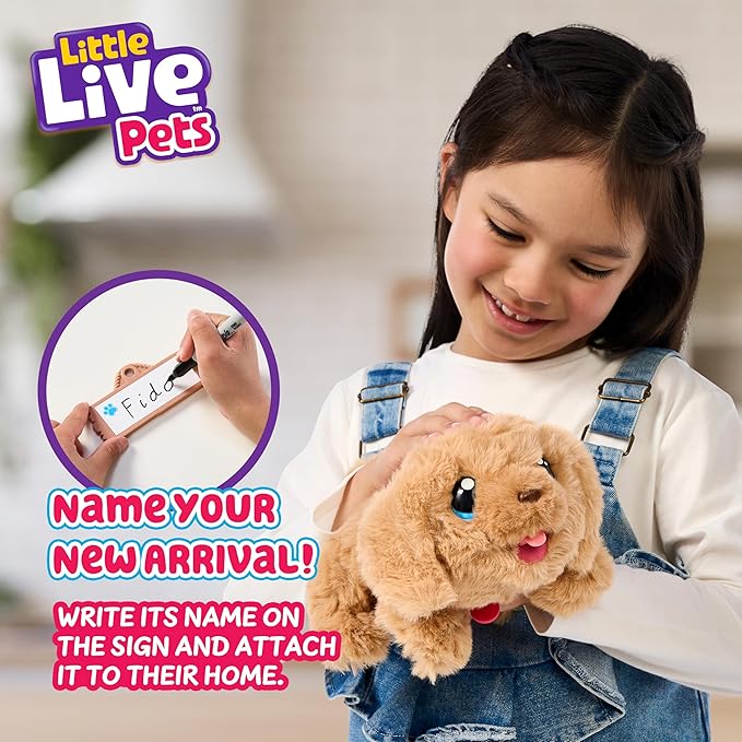 Little Live Pets My Puppy's Home Playset, Interactive Play Dog with Building Dog House Toys, Puppy Plush Toy with 25+ Sounds for Kids of Ages 5+