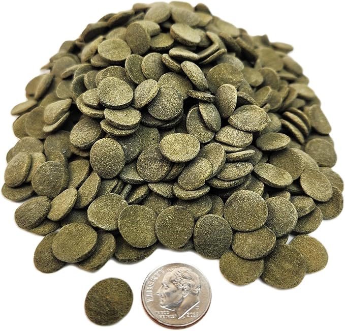 Aquatic Foods Inc. 12mm - 1/2" Spirulina, Algae, & Veggie Sinking Wafers for All Bottom Feeding Fish, Plecos, Catfish, Shrimp, Snails, Crabs. All Tropical Fish. - WL…1/2-lb Foil Pouch Bag