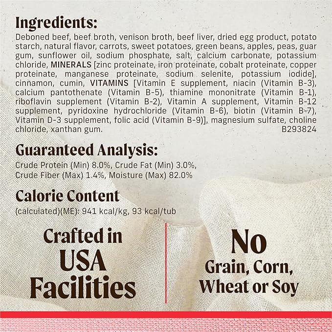 Merrick Lil’ Plates Grain Free And Gluten Free Natural Wet Dog Food For Small Dogs, Soft Itsy Bitsy Beef Stew - (Pack of 12) 3.5 oz. Tubs
