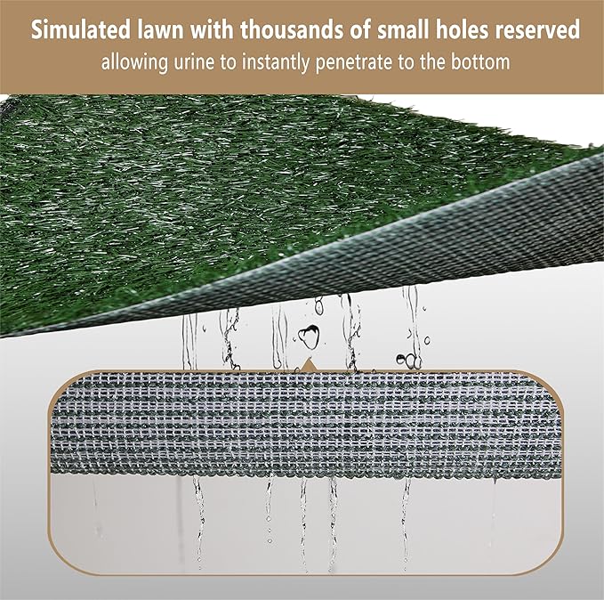 Dog Grass Mat,Pet Toilet,Dog Potty Grass,Drainage Pet Toilet,Replace Pets Toilets,Suitable for The Vast Majority of Dogs and Cats.25 * 20 * 2 in
