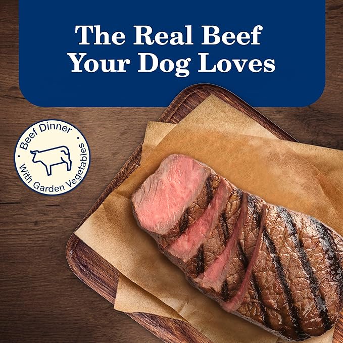 Blue Buffalo Homestyle Recipe Beef Dinner with Garden Vegetables Wet Dog Food for Adult Dogs, Chicken Recipe, 12.5 oz. Cans, 3 Count