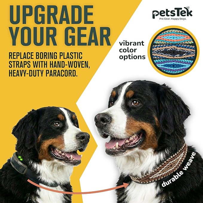 E-Collar Cover - for Large Dogs with 22-25" Neck Size - Adjustable Nylon Cord, Quick Release Buckle, Heavy Duty Loop Strap Compatible with Dogtra, Educator, SportDog, Garmin, Bousnic, Jugbow (Mojave)
