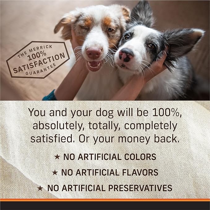 Merrick Grain Free Premium and Natural Canned Dog Food, Soft and Healthy, Real Beef and Chicken Variety Pack - (Pack of 1) 9.5 lb. Cans