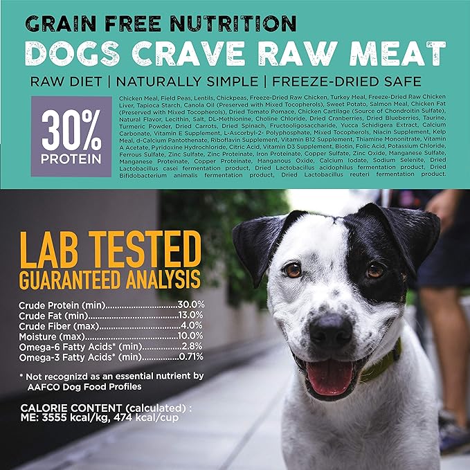 Nature's Diet Freeze-Dried Fresh Raw Coated Chicken, Bone Broth & Superfoods Kibble with Probiotics, Prebiotics & Freeze-Dried Chicken Liver