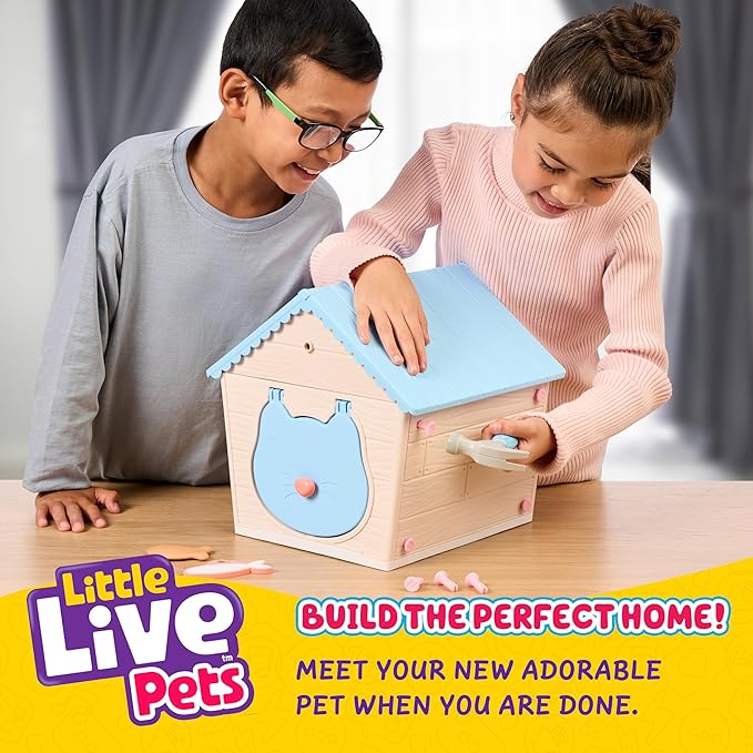 Little Live Pets Cat Figurines for Kids, Interactive Hutch Animal Playset with 25+ Sounds, Outdoor Toys for 5+ Year Old Girls