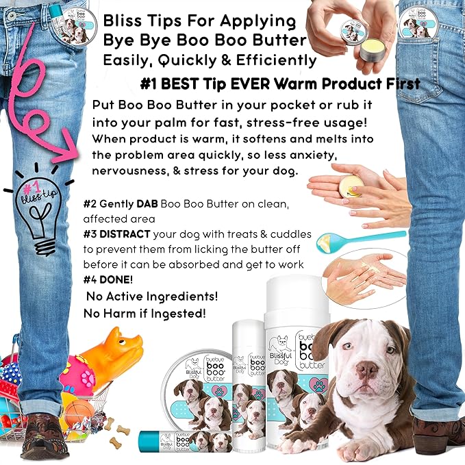 The Blissful Dog .15 oz Tube American Bulldog Booboo Butter