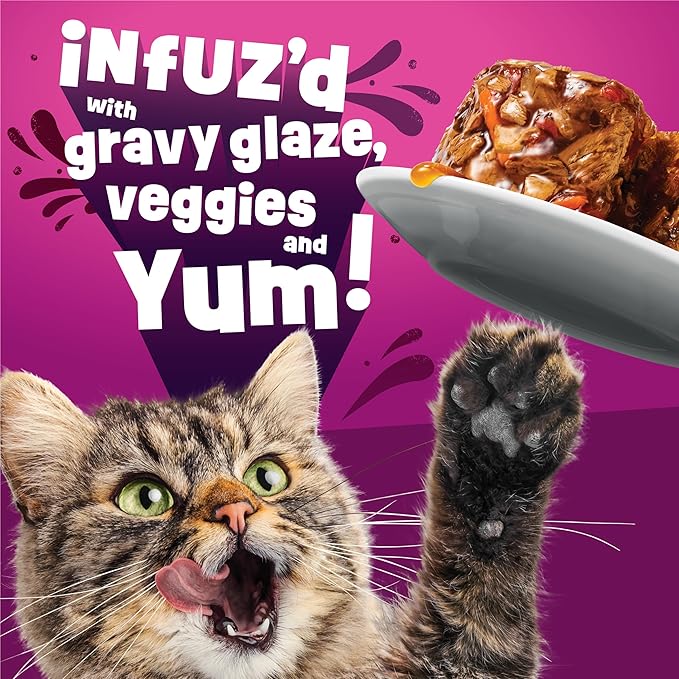 Purina Friskies Glaz’d and Infuz’d with Gravy Glaz’d Shrimp Flavored Wet Food for Cats - 5.5 Ounce (Pack of 24)
