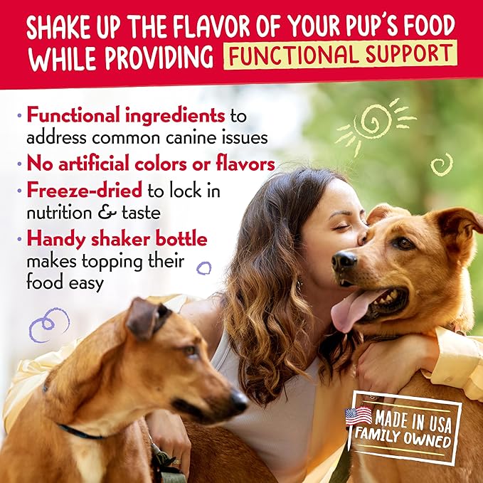 Charlee Bear Necessities Freeze Dried Dog Food Topper, Digestive Health Support, Grain Free, High Protein, Limited Ingredient Meal Toppers for Dogs, Chicken Recipe, 5 Ounce