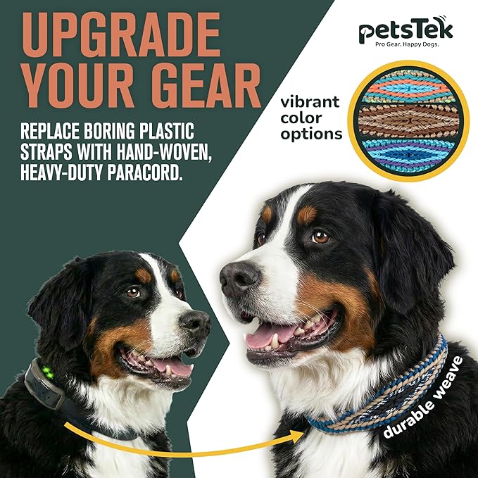 E-Collar Cover - For Large Dogs with 22-25" Neck Size - Adjustable Nylon Cord, Quick Release Buckle, Heavy Duty Loop Strap Compatible with Dogtra, Educator, SportDog, Garmin, Bousnic, Jugbow (Riviera)