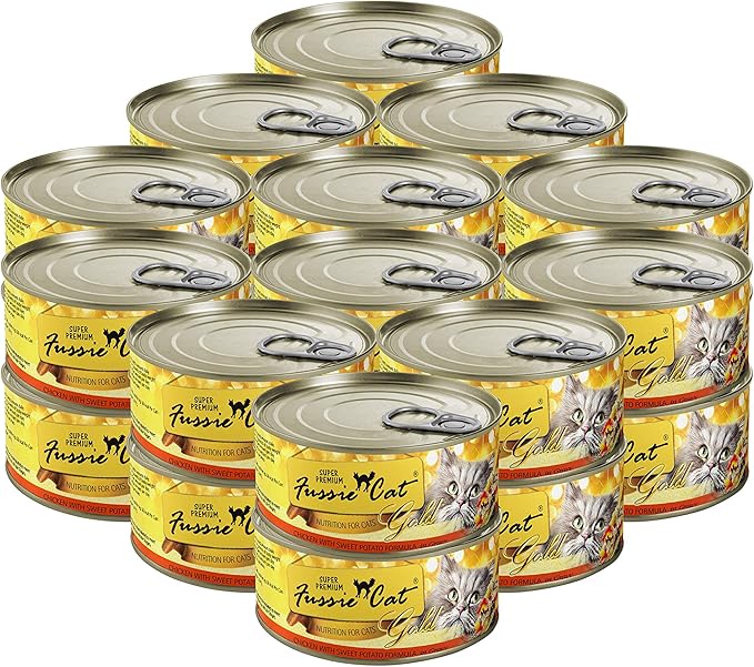 Fussie Cat Super Premium Chicken & Sweet Potato Formula in Gravy Grain-Free Wet Cat Food 2.82oz, case of 24