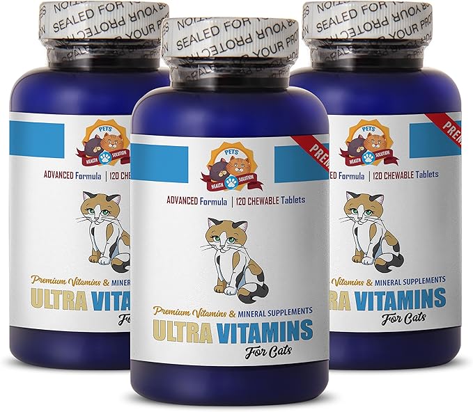 cat Immune Supplement - Cats Ultra Vitamins - Advanced Mineral and Vitamin Support - Premium Treat - Vitamin e for Cats - 270 Treats (3 Bottle)