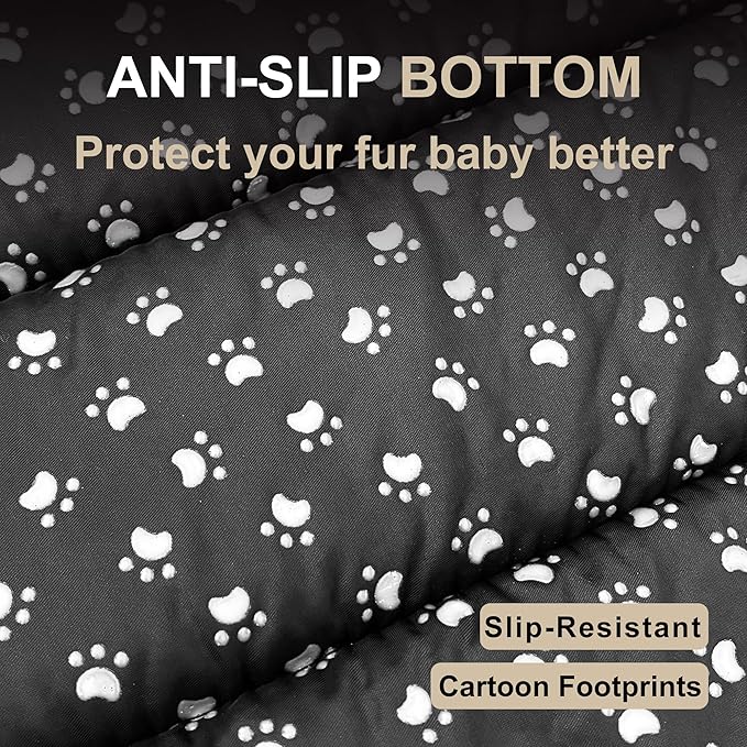 Dog Bed Mat, Reversible Dog Crate Pad with Washable Kennel Mat and Soft Foam, Flat Pet Bed for Dogs & Cats, for Crates Carriers & Travel (Light Brown, 34" L*20" W*1.5" Th)