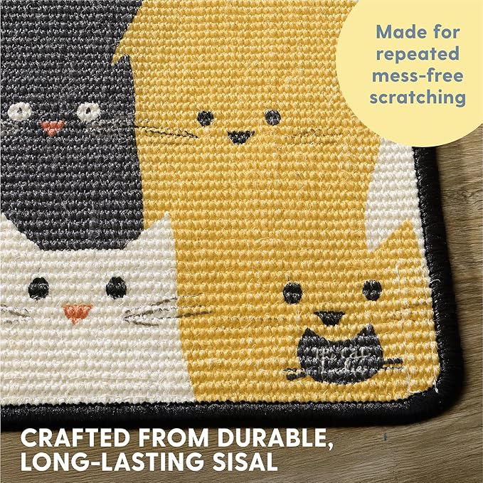 The Cat Ladies Scratching Poster - Wall Scratcher Pads - Scratch Mat Art Print for Indoor Cats - Furniture, Couch, and Carpet Protector - Wall Mounted or Floor Sisal Scratchers