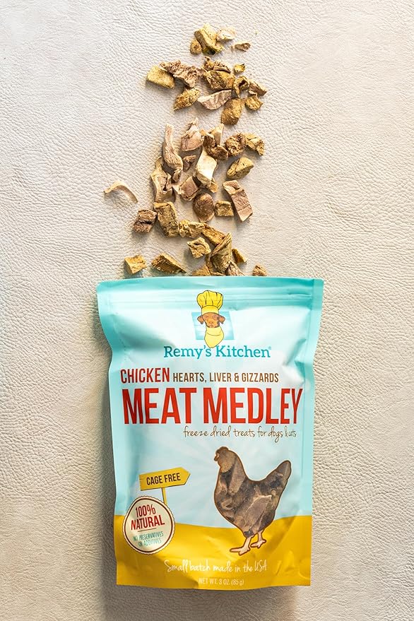 Meat Medley Freeze Dried Dog Treats USA Sourced and Small Batch Made - Human-Grade, All Natural Dog Treats Without Artificial Preservatives, Grain Free - 9 oz, Variety, 3-Pack
