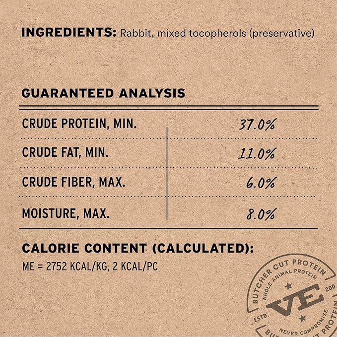 Vital Essentials Freeze Dried Dog Treats | Rabbit Bites, Single Ingredient | Premium Quality | Grain Free Training Treats for Dogs, 5 oz Bag