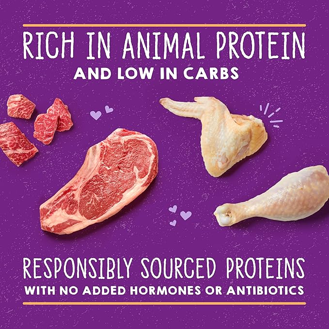 Stella & Chewy's Carnivore Cravings Savory Shreds - Wet Cat Food - High-Moisture Formula with Premium Cage-Free Chicken & Grass-Fed Beef - Perfect for Picky Eaters - 2.8 oz, 24 Count