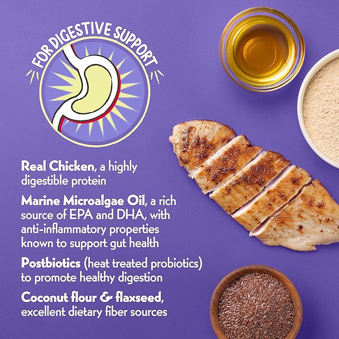Charlee Bear Necessities Freeze Dried Dog Food Topper, Digestive Health Support, Grain Free, High Protein, Limited Ingredient Meal Toppers for Dogs, Chicken Recipe, 5 Ounce