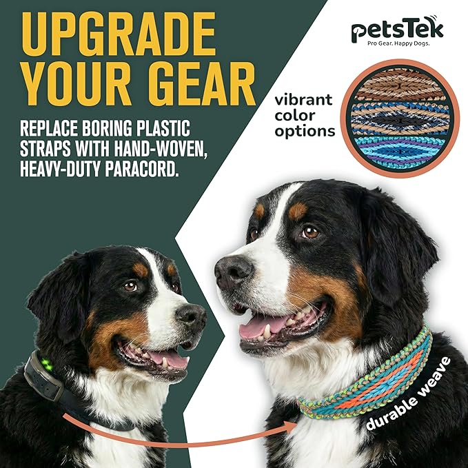 E-Collar Cover - for Large Dogs with 22-25" Neck Size - Adjustable Nylon Cord, Quick Release Buckle, Heavy Duty Loop Strap Compatible with Dogtra, Educator, SportDog, Garmin, Bousnic, Jugbow (Baja)