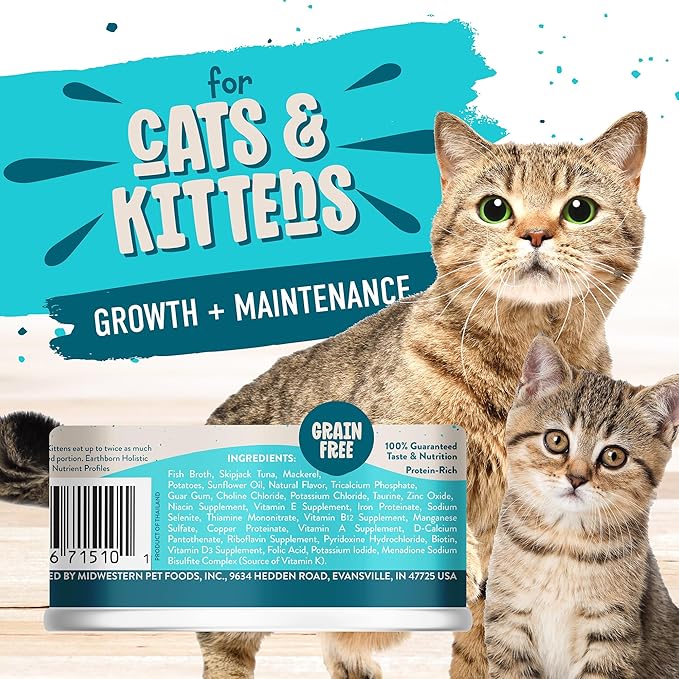 Earthborn Holistic Monterey Medley Grain-Free Moist Cat Food 5.5 oz Can