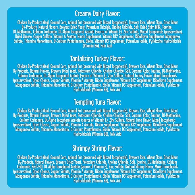 Temptations Cat Treats Classic Crunchy and Soft Cat Treats Variety Pack, 6.3 oz. Pouches (Pack of 6)