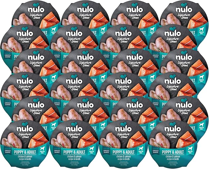 Nulo Dog Signature Stew Chicken & Salmon in Broth, 16 x 6 oz Cup