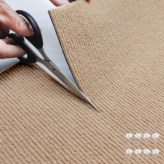 Anti Cat Scratch Furniture Protector,78.7 * 15.8in Cat Wall Scratcher, Adhesive Sofa Couch Corner Protectors for Cats, DIY Climbing Carpet Remnants Roll(Beige)