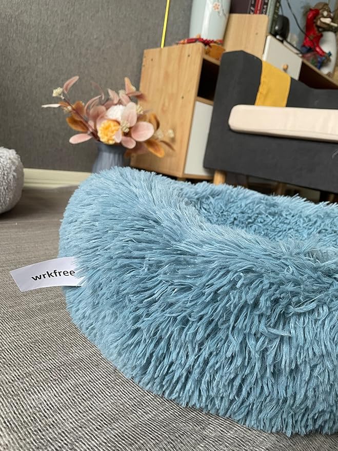 Marshmallow Cat Bed for Small New Born Kitten, Indoor Cats Plush Puppy Bed 15 Inches