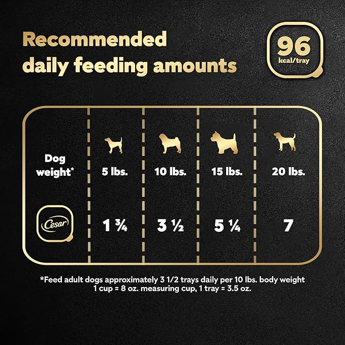 Cesar Home Delights Adult Wet Dog Food, Turkey, Green Beans & Potatoes Dinner in Sauce, Wet Food for Dogs, 3.5 oz Tray, 24 Count