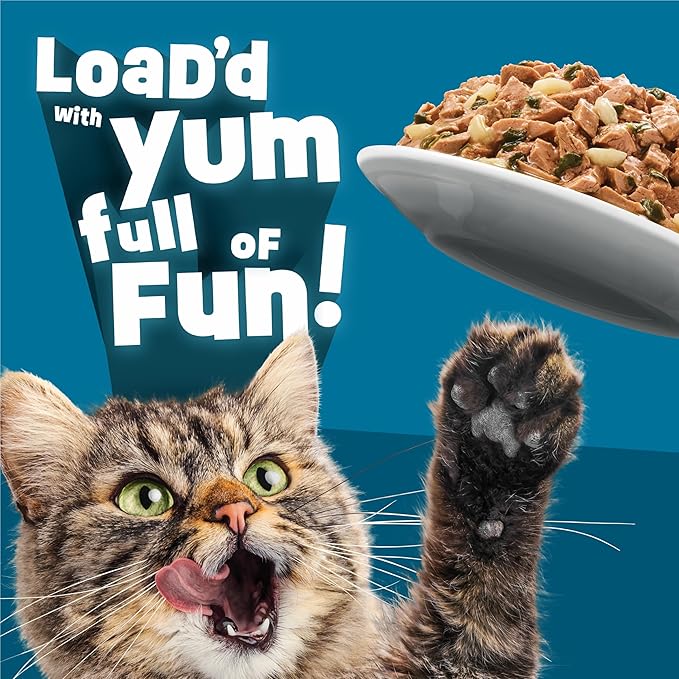 Purina Friskies Fully Load’d Wet Food for Cats with Tuna, Rice, Spinach and Tomatoes in Sauce - 5.5 Ounce (Pack of 24)