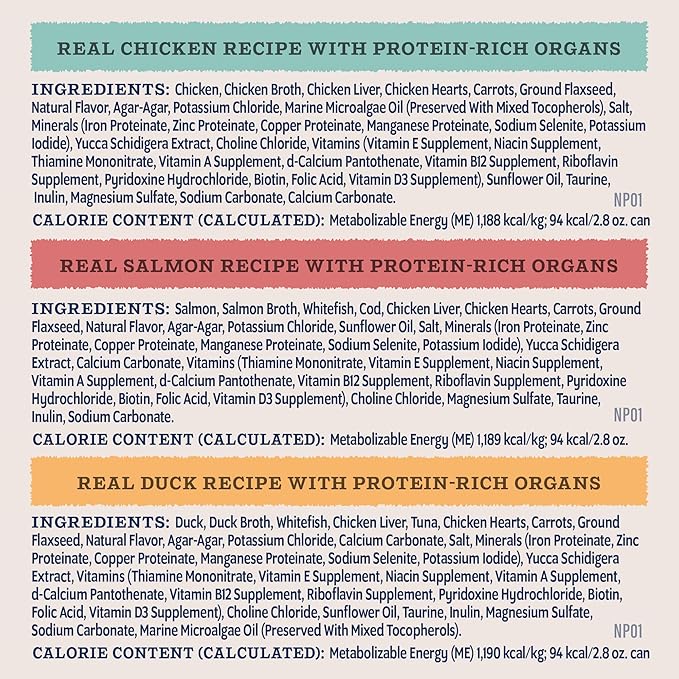 Natural Balance Ultra Protein Wet Cat Food Pate with Protein-Rich Organs for Cats, Variety Pack Recipes, Pate Cat Food with High Protein - 2.8oz. Case of 12