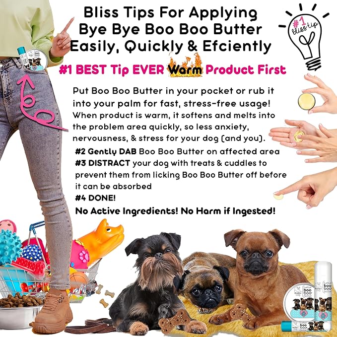 The Blissful Dog Brussels Griffon Boo Boo Butter, 8-Ounce
