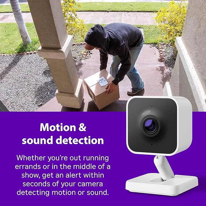 Roku Outdoor Camera - Home Security - IP65 Weather Resistant Wired Security Camera & Pet Monitor with 1080p HD Night Vision, Compatible with Alexa & Google, WDR, Motion & Sound Detection (Pack of 3)