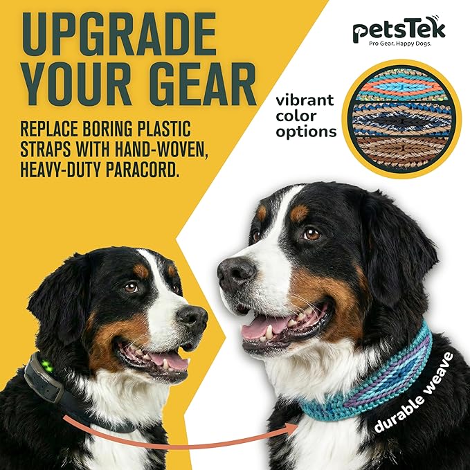 E-Collar Cover - for Large Dogs with 22-25" Neck Size - Adjustable Nylon Cord, Quick Release Buckle, Heavy Duty Loop Strap Compatible with Dogtra, Educator, SportDog, Garmin, Bousnic, Jugbow (Lagoon)