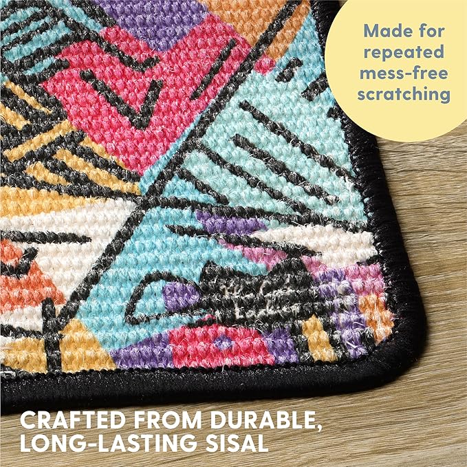 The Cat Ladies Scratching Poster - Wall Scratcher Pads - Scratch Mat Art Print for Indoor Cats - Furniture, Couch, and Carpet Protector - Wall Mounted or Floor Sisal Scratchers