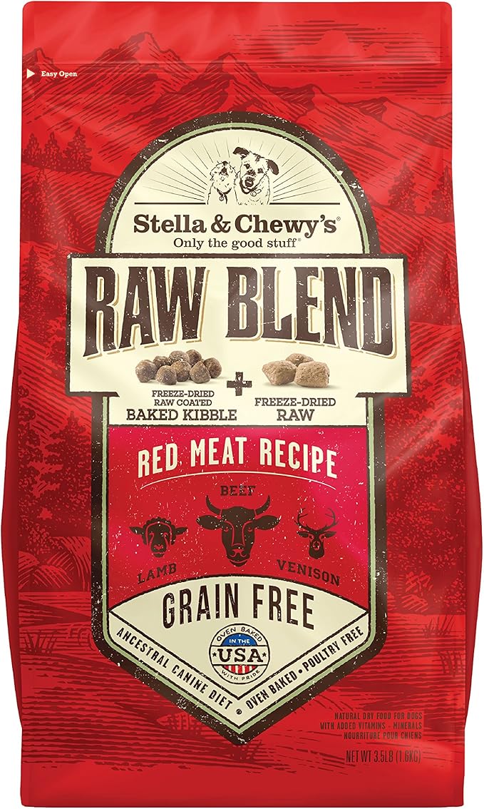 Stella & Chewy'S Raw Blend Red Meat Recipe Kibble 3.5 Lb
