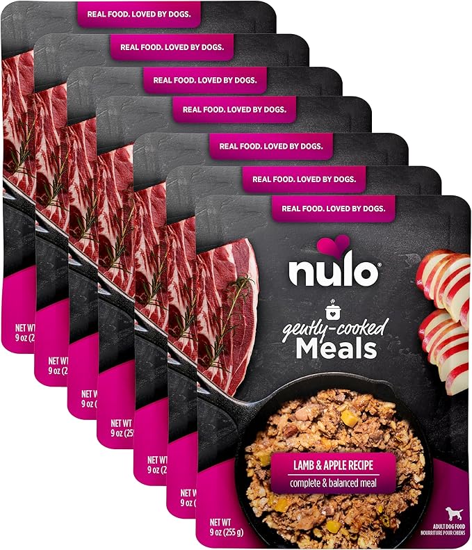 Nulo Gently Cooked Meals Lamb & Apple Shelf Stable Fresh Dog Food 9 Ounce, 8 Count