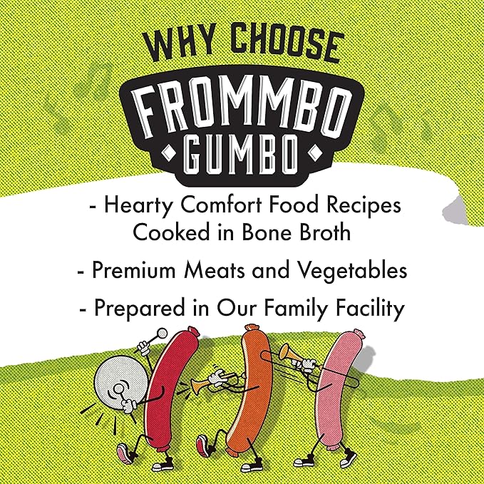 Fromm Frommbo Gumbo Hearty Stew with Chicken Sausage Dog Food - Premium Wet Dog Food - Chicken Recipe - Case of (12) 12.5 oz Cans